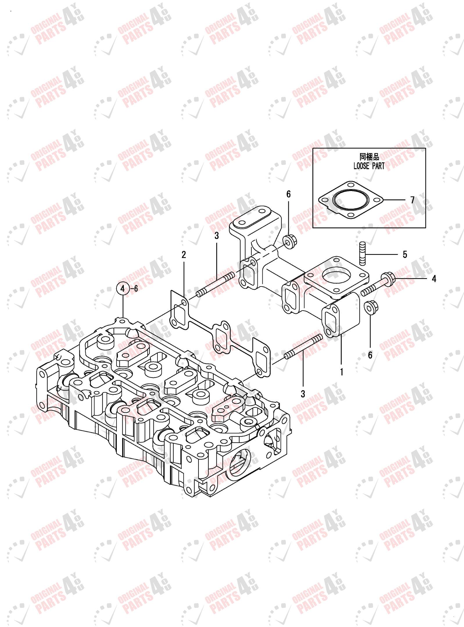 3TNV70-HPGE Yanmar Engine Parts