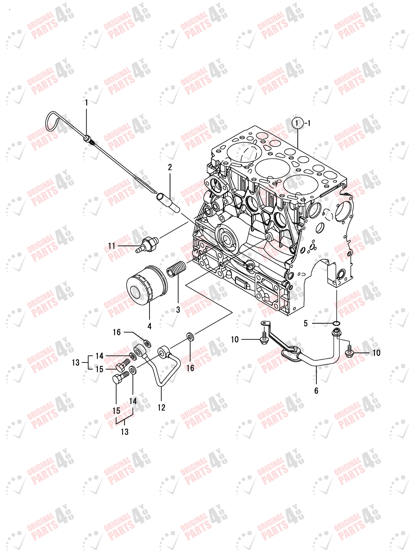 3TNV70-HPGE Yanmar Engine Parts