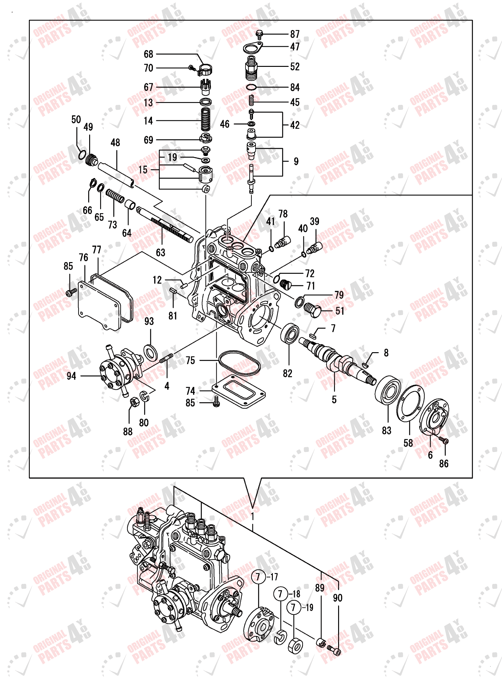 3TNV76-NYE3D Yanmar Engine Parts | 3 Cylinder Engine Catalog